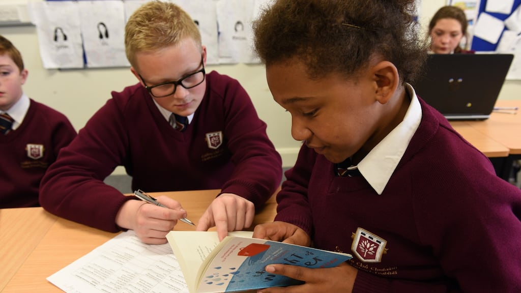 Students take part in group work as part of the new junior cycle. The State Examination Commission says new guidance on classroom-based assessments will allow junior cycle English students to avoid a 10 per cent penalty in their summer exams.
