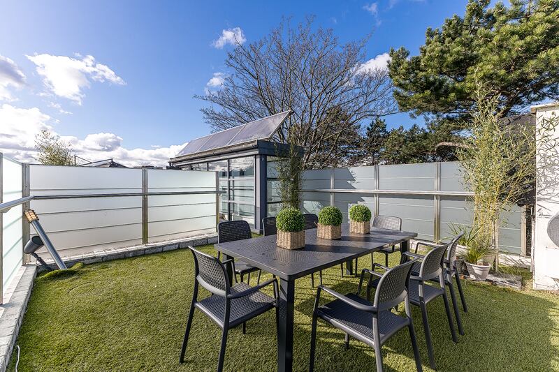 Roof terrace facing out to the Aviva Stadium