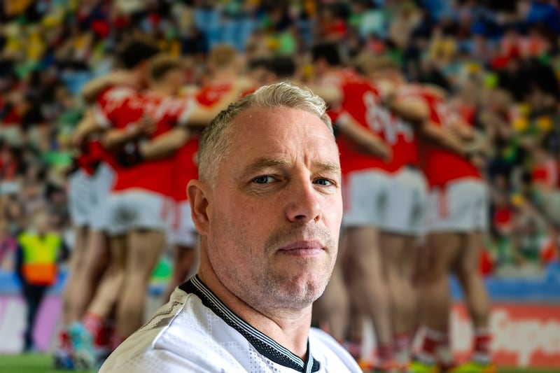 Louth manager Gavin Devlin before the All-Ireland semi-final against Mayo. Photograph: Morgan Treacy/Inpho