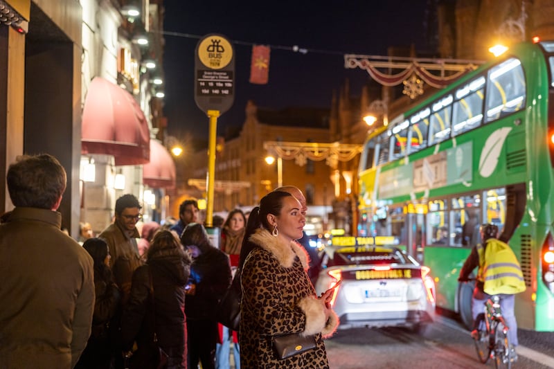 South Great George's Street, Dublin. 'Not enough measures have been put in place to facilitate young women travelling home on night-time transport,' is the view of 21-year-old Áine Walsh. Photograph: Tom Honan