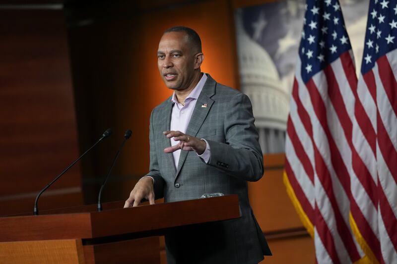 Hakeem Jeffries will be in line to become House speaker if Democrats win back enough seats in November's mid-term elections. Photograph: Salwan Georges/The New York Times