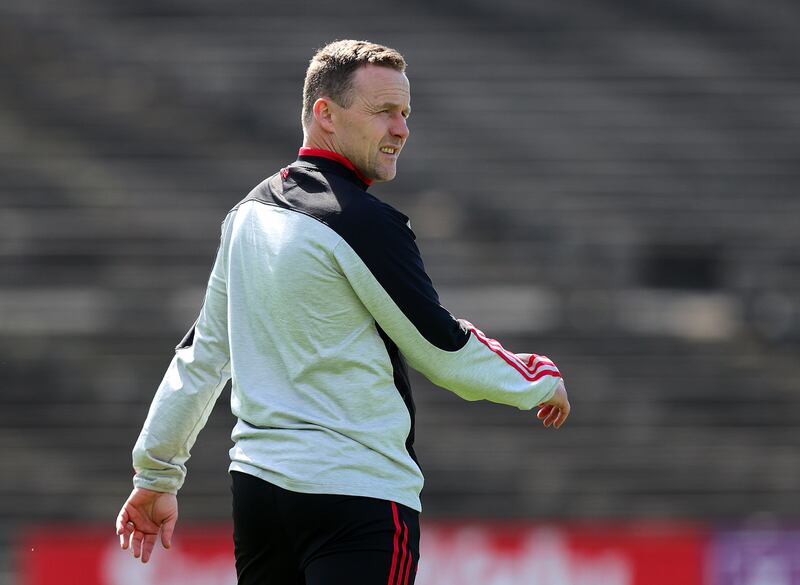 Mayo manager Andy Moran ahead of Sunday's game against Roscommon. Photograph: Tom O’Hanlon/Inpho
