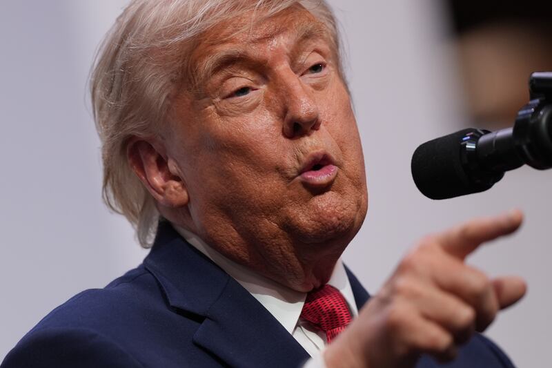 Donald Trump said the US would not pay to rebuild Iran (Julia Demaree Nikhinson/AP)