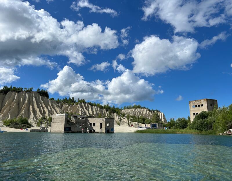 Swimming at Rummu Quarry. Photograph: Gemma Tipton