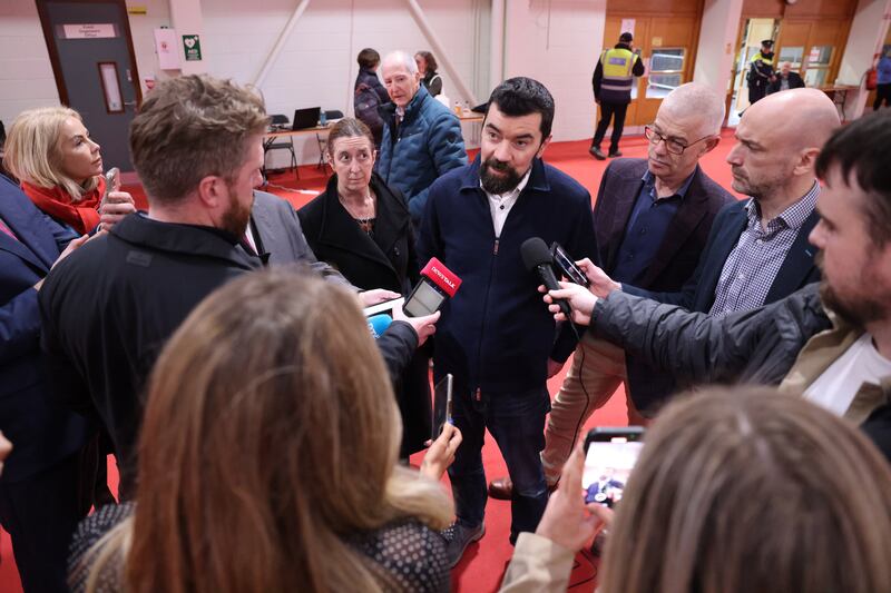 Minister of State Joe O'Brien of the Green Party concedes he will not be returning to the Dail. Photograph: Dara Mac Dónaill / The Irish Times







