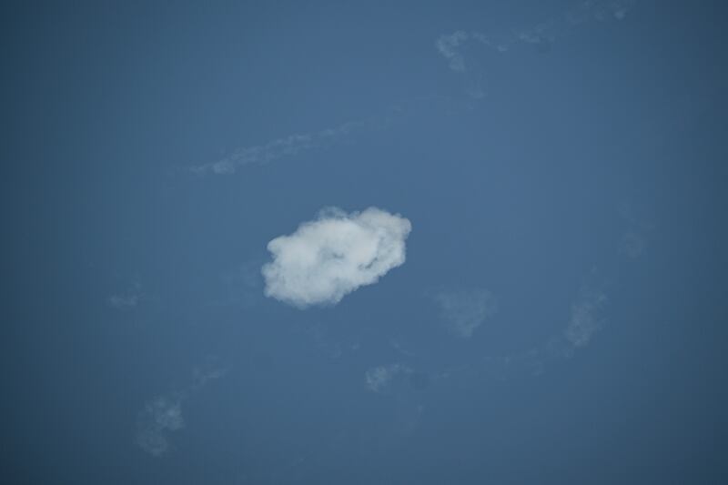 Air defence interceptions in the sky above Doha on Sunday. Photograph: AFP via Getty