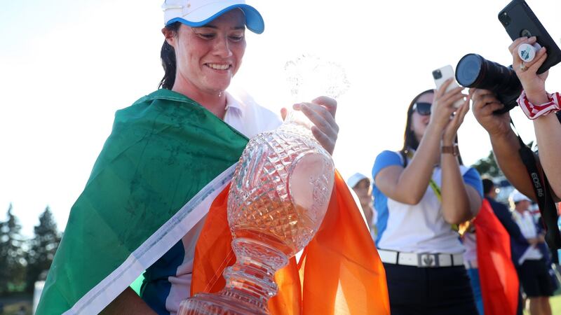 Leona Maguire was a key part of Europe’s Solheim Cup success on her debut appearance. Photograph:  Maddie Meyer/Getty Images