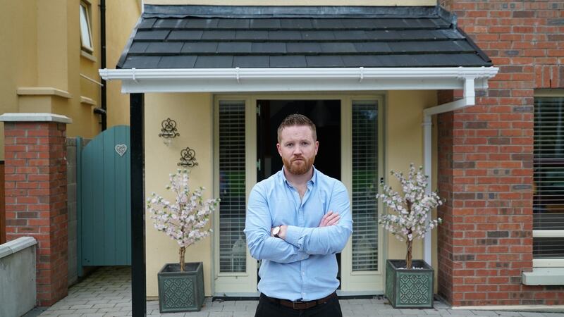 John Gormley  outside his home in Oak Grove, Derrinturn, Co Kildare. Photograph: Enda O’Dowd
