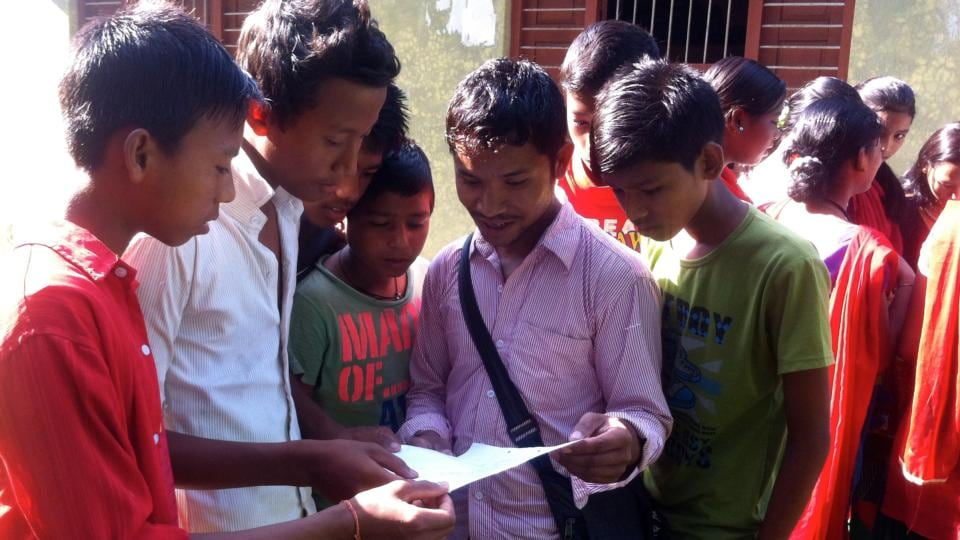 Nepal portraits: boys and girls at the Child Club are confident, laugh and encourage each other. Photograph: Una Mullally