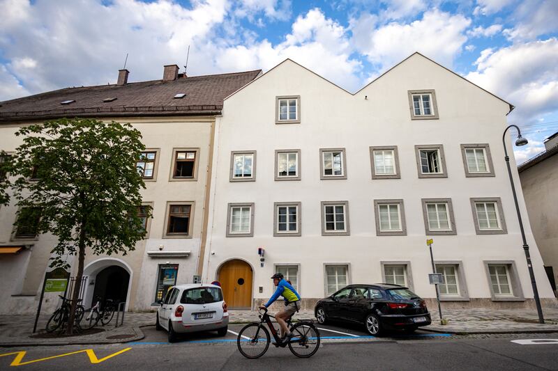 The front of the building in Braunau am Inn. Photograph: Martin Divisek/EPA