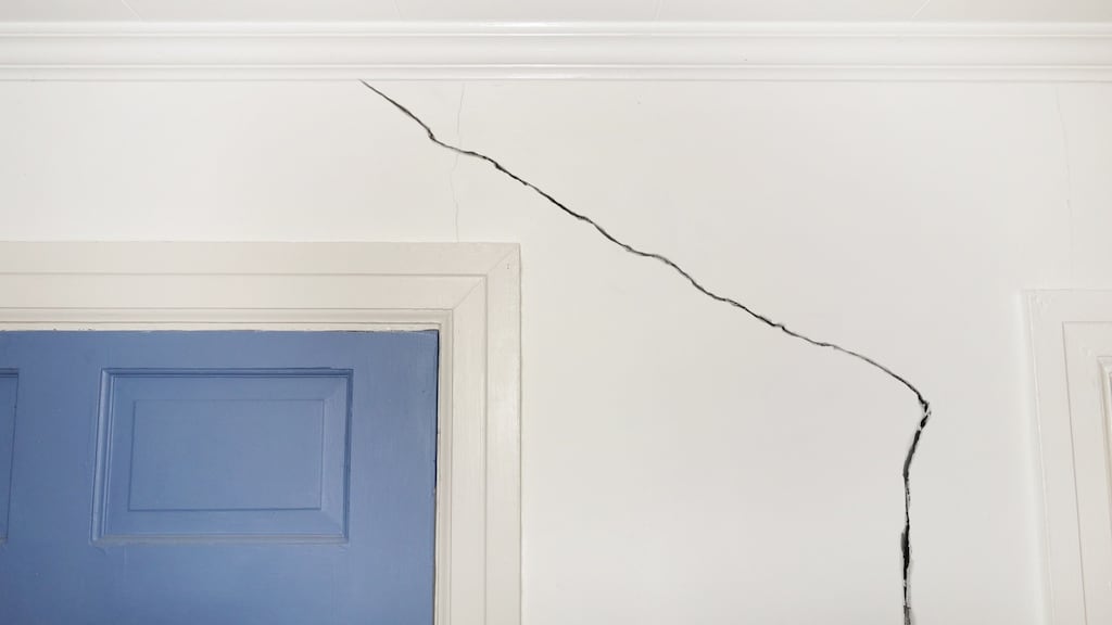 It is generally recommended that cracks be monitored over a period of time to see if movement has ceased or if movement is ongoing. Photograph: iStock