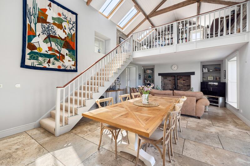 Dining and living area and mezzanine