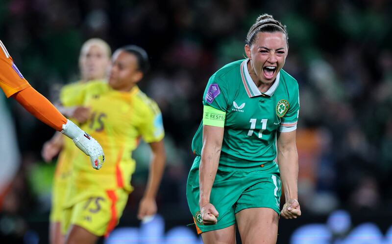 Ireland manager Carla Ward believes Katie McCabe remains one of the best left backs in world football. Photograph: Ryan Byrne/Inpho