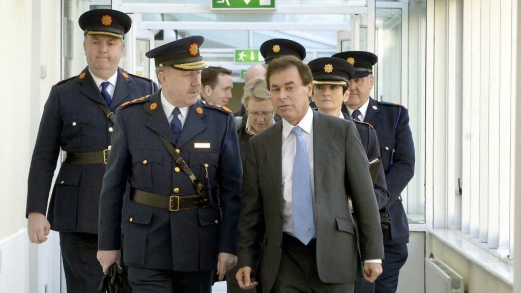 Garda Commissioner Martin Callinan (front L) today said he had no issue with Minister for Justice Alan Shatter (front R) seeking an inquiry by the Children’s Ombudsman into the removal of two Roma children from their families last week by gardaí and the HSE. Photograph: Brenda Fitzsimons/The Irish Times.
