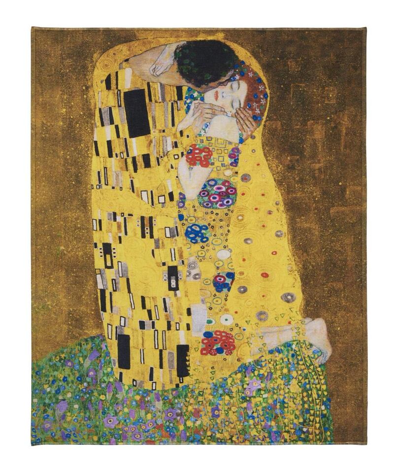 An art towel, featuring Gustav Klimt’s The Kiss, €24.95 for a pair of hand-sized from  Meadows and Byrne