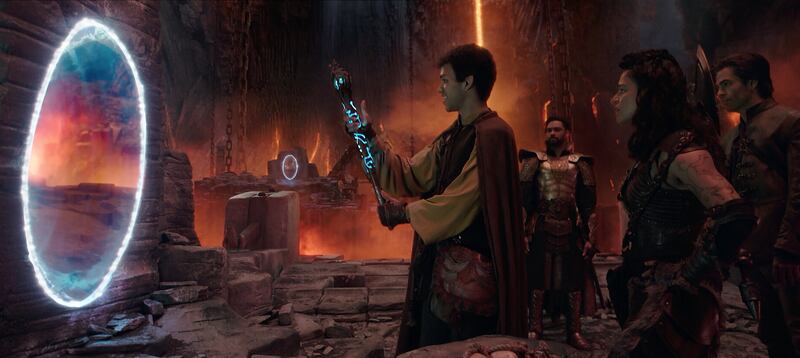 Justice Smith, Regé-Jean Page, Michelle Rodriguez and Chris Pine in Dungeons and Dragons: Honor Among Thieves. Photograph: PA/Entertainment One
