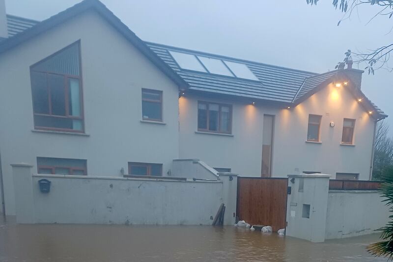The home of Johan Keating in Stepaside during Storm Chandra when floodwaters inundated the ground floor of his home