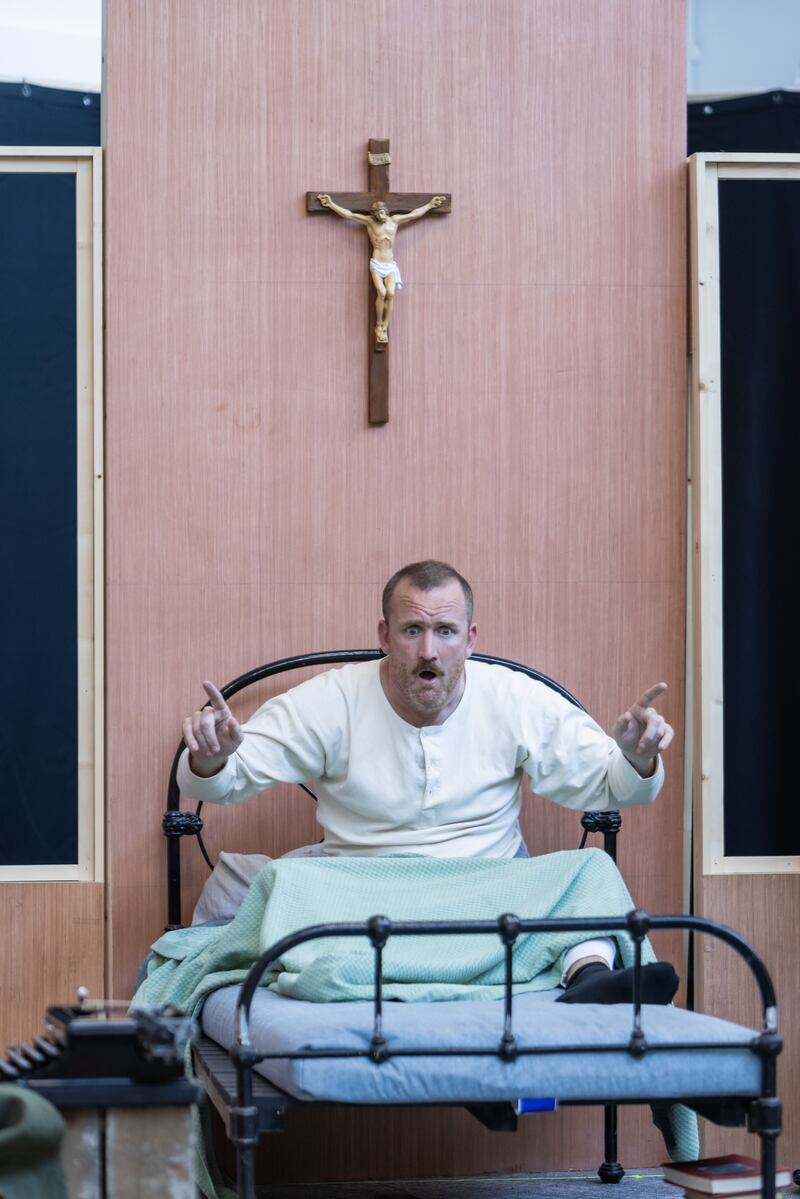 Rory Nolan in rehearsals for Shadow of a Gunman. Photograph: Ste Murray