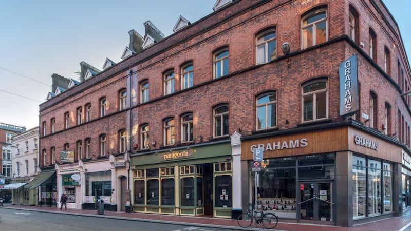 St Andrew’s House on Wicklow Street, Dublin: The four-storey over-basement Georgian block sold for €11.3m.