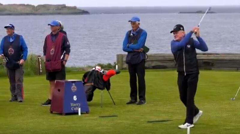 Sepp Maier tees off in a promotional video for Tourism Ireland. Photograph: Tourism Ireland/YouTube