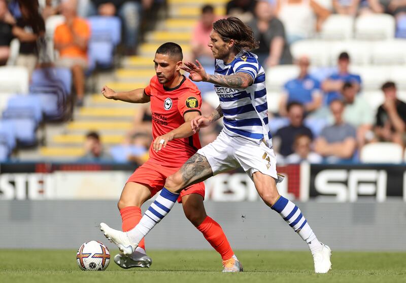 Jeff Hendrick (right) has already made a good impression at Reading. following his move from Newcastle. The experienced midfielder has already amassed 74 caps for Ireland. Photograph: Bradley Collyer/PA 