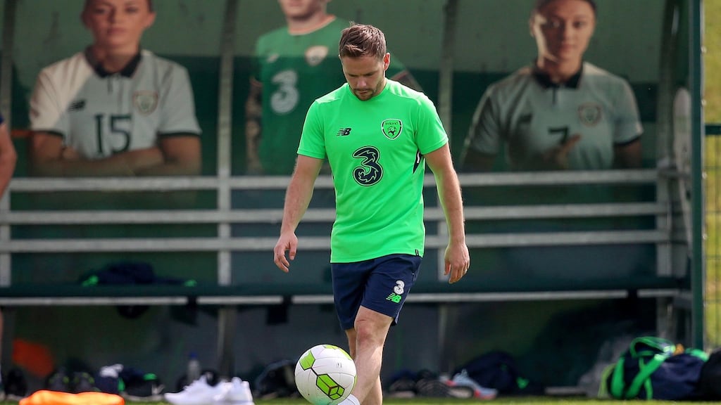 Alan Judge during a Republic of Ireland training session last May. Photograph: Tommy Dickson/Inpho