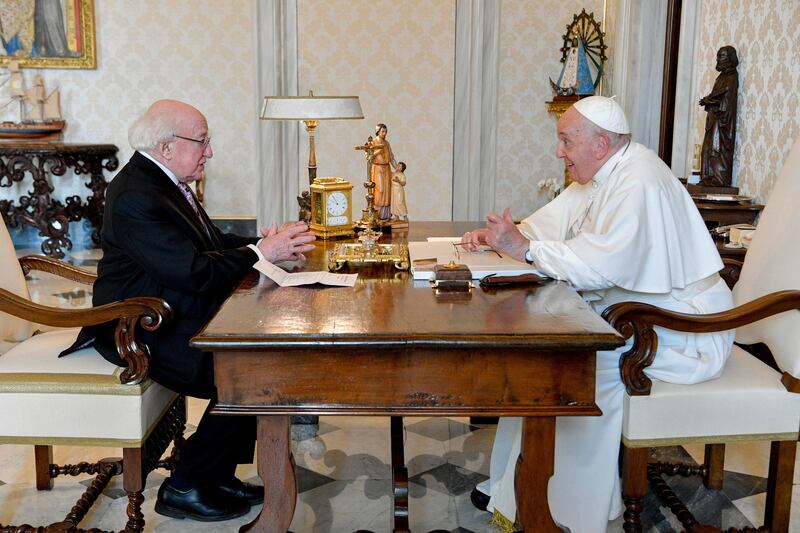 The meeting came as the Vatican holds a synod assembly about the future of the Church that is being closely watched for signals of reform. Photograph: Maxwells/PA Wire
