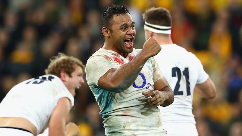England’s Billy Vunipola   celebrates a penalty against the Wallabies at AAMI Park in June 2016 in Melbourne, Australia. Photograph: Cameron Spencer/Getty Images