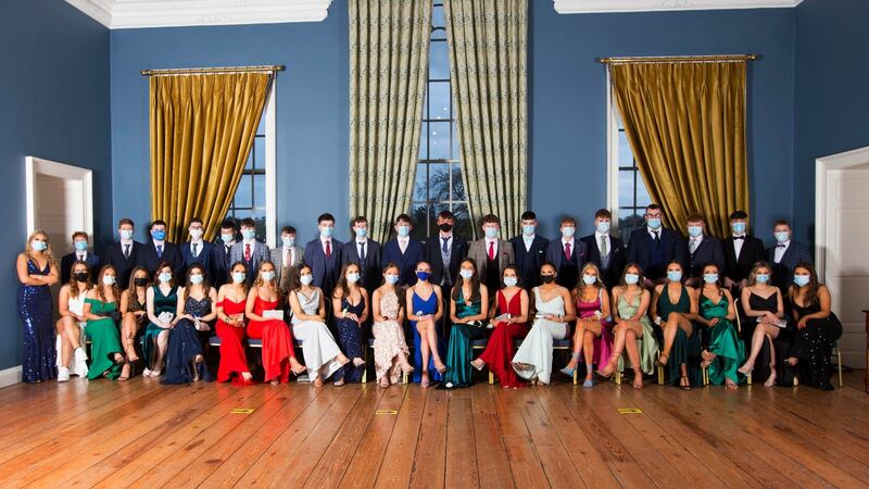 Class of 2021: Pupils from Abbey Community College, Boyle finally get to go to the ball. Photograph: Brian Farrell