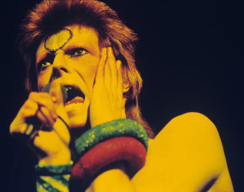 Ziggy Stardust: David Bowie on stage in London in 1973. Photograph: Gijsbert Hanekroot/Redferns