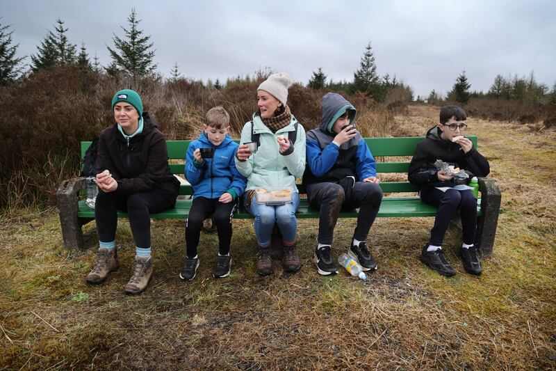 From left: Anna Waugh, Kyle McGloin (10) Allie McGloin, Ruben McGloin (13) and Rohán Waugh (12), all from Donegal town