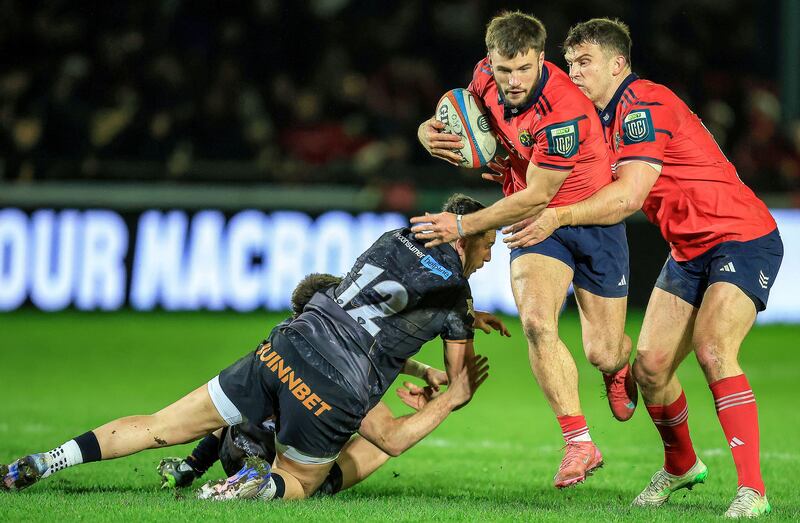 Alex Nankivell in action for Munster. Photograph: Geraint Nicholas/Inpho