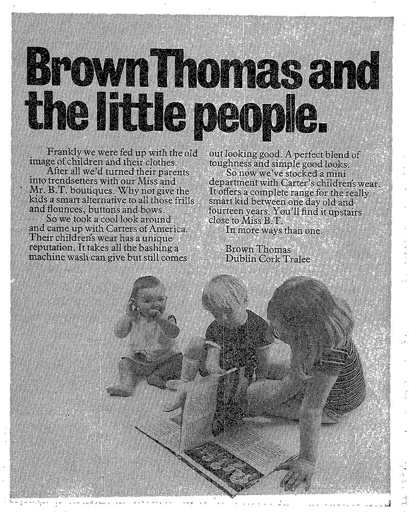 An ad from The Irish Times in 1970