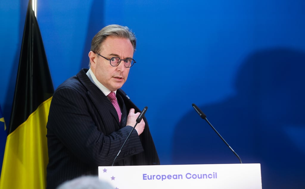 Belgian Prime Minister Bart de Wever at the end of the EU Council Summit in Brussels. ( Photo: EPA)