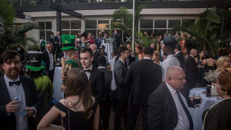 Guests pictured at the St Patrick’s Day gala ball in the Sheraton Hotel in Kampala. Photograph: Sally Hayden