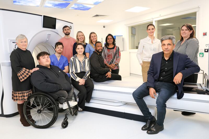 Members of the cardiovascular research team CRFG, Galway. Left to right: Helen Burke, Jack Colbert, Paolo del Sole, Darragh Murphy, Despina Abrasheva, Aoife Smith, Emma Mullally, Chike Aduba, Chitra Anthony, Ruth Mc Loughlin, Faisal Sharif, Eileen Coen. Photograph: Martina Regan