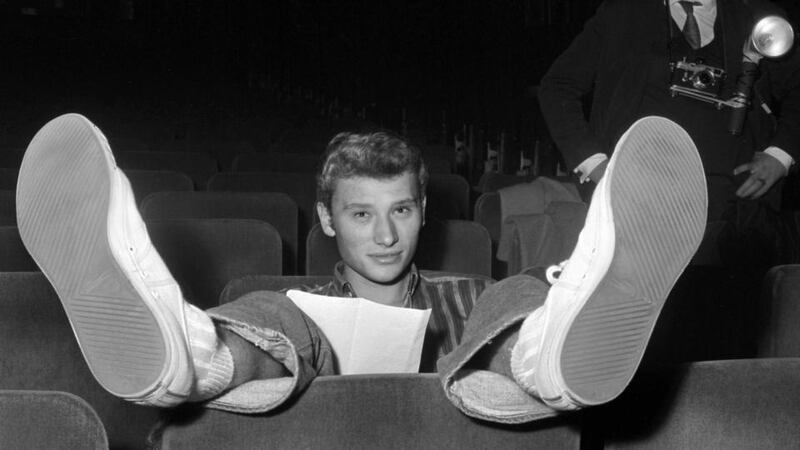 Elvis Presley of France:  Johnny Hallyday at the Olympia music hall in Paris in 1962. Photograph: AFP/Getty