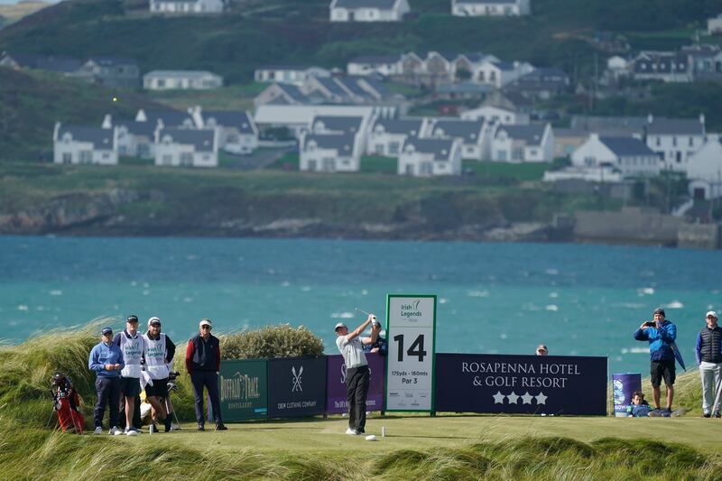James Kingston of South Africa in action during Day Two of the Irish Legends presented by McGinley Foundation at Rosapenna. Photograph: Phil Inglis/Getty