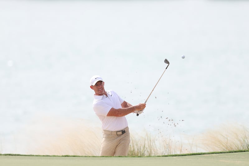 Rory McIlroy shot a 68 in Abu Dhabi but will feel he left some chances behind him with the putter. Photograph: Andrew Redington/Getty Images