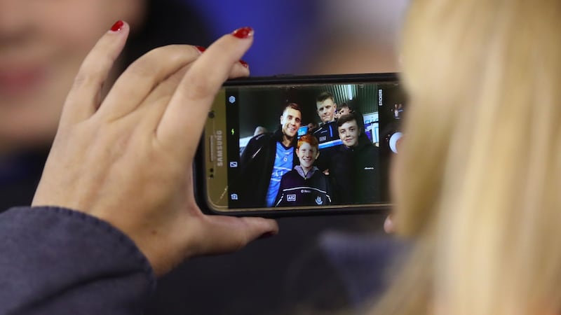 Dublin’s Jonny Cooper poses for photos after the game. Photograph: Tommy Dickson/Inpho