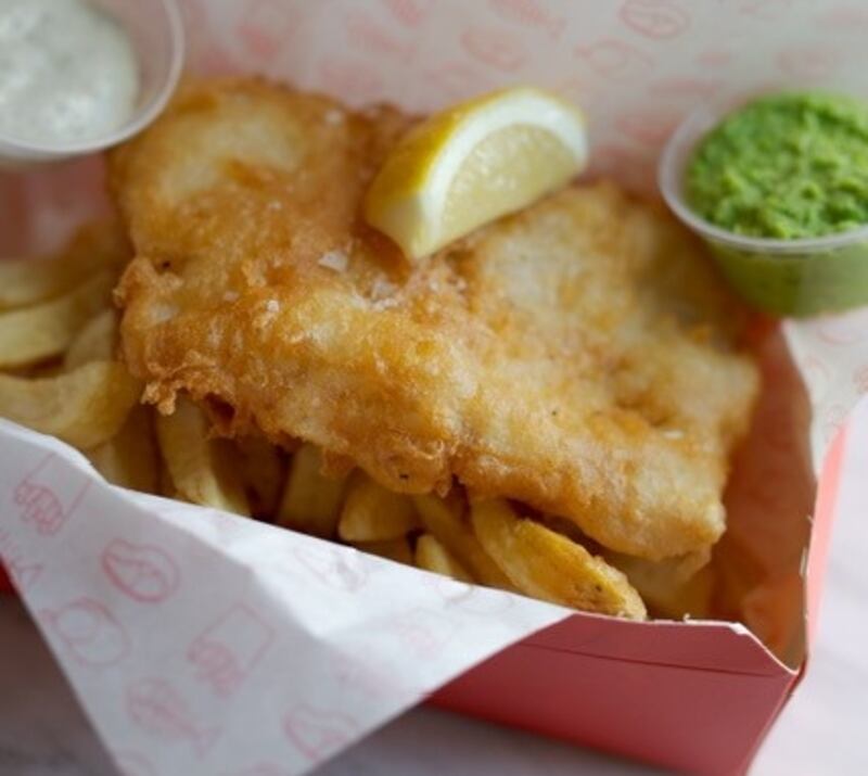 Fish and chips from &Chips in Dungarvan
