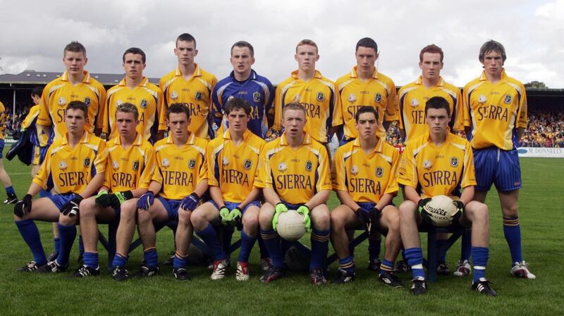 The Roscommon minors line-up ahead of their All-Ireland replay with Kerry in 2006. Photograph: Lorraine O’Sullivan/Inpho
