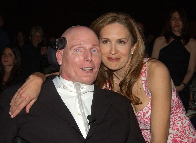Christopher Reeve and Dana Reeve at a benefit event for the Christopher Reeve Paralysis Foundation in 2003. Photograph: Theo Wargo/WireImage