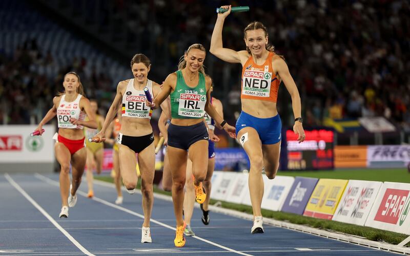 Ireland’s Sharlene Mawdsley after finishing second. Photograph: Morgan Treacy/Inpho