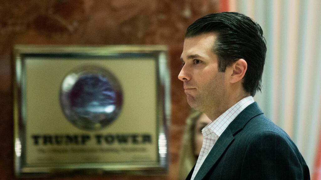 Donald Trump jnr said what was happening in the 'free world' was 'insane'. Photograph: Eduardo Munoz Alvarez/AFP