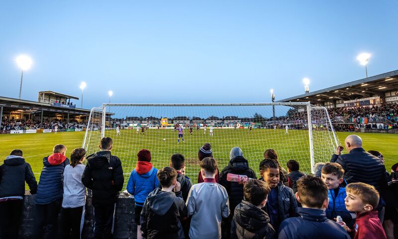 A view from the crowd during a Premier Division fixture between Galway United and Shelbourne on April 19th. Photograph: James Crombie/Inpho