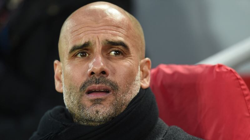 Manchester City manager Pep Guardiola:  for all his tremendous Barcelona record, Guardiola has yet to reach a Champions League final with either of his two clubs outside Spain. Photograph: Paul Ellis/AFP/Getty Images