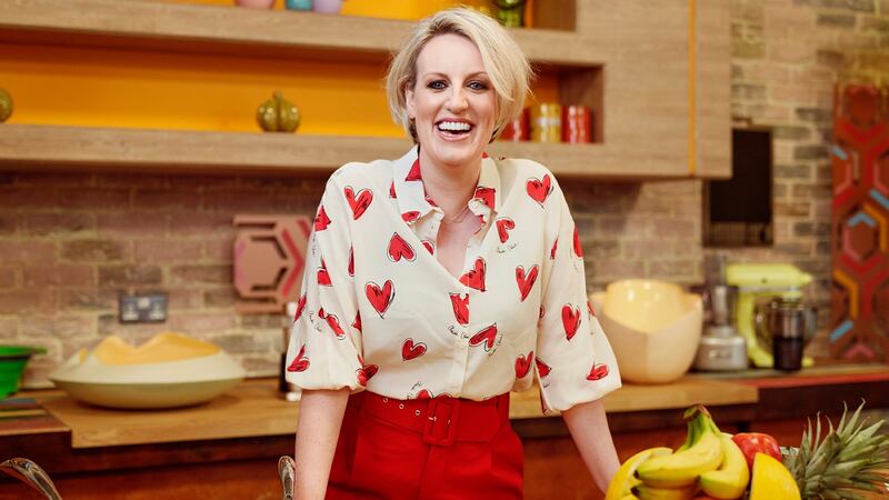 Steph McGovern on the set of Steph’s Packed Lunch