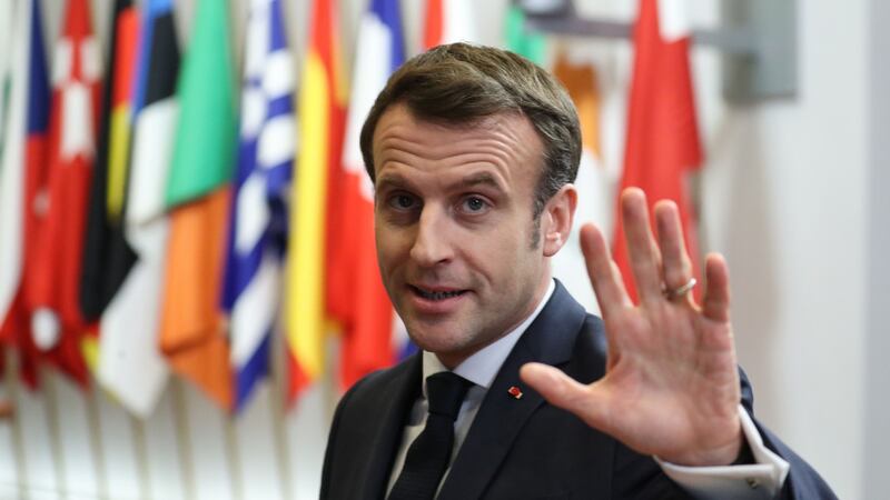 President Emmanuel Macron. Photograph: Aris Oikonomou/AFP via Getty