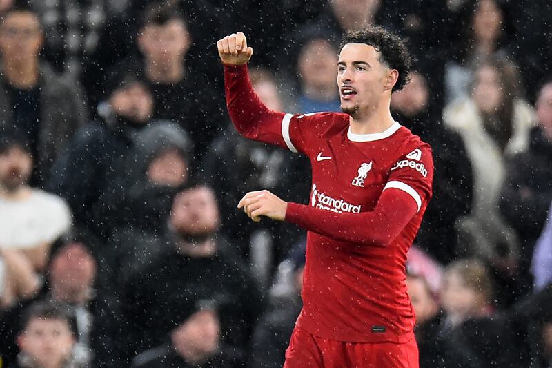 Liverpool's midfielder Curtis Jones. Photograph: Peter Powell/AFP via Getty